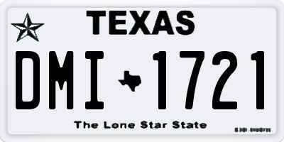 TX license plate DMI1721