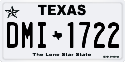 TX license plate DMI1722