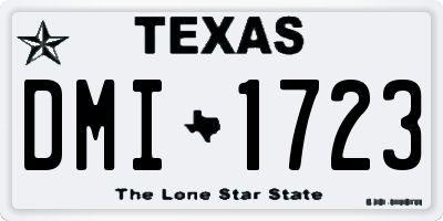 TX license plate DMI1723