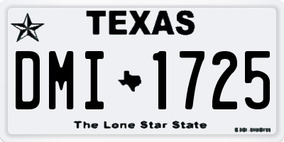 TX license plate DMI1725