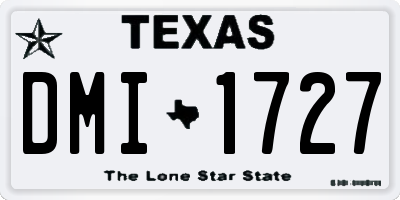 TX license plate DMI1727