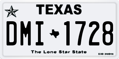 TX license plate DMI1728