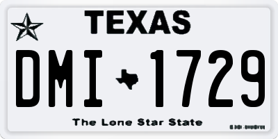 TX license plate DMI1729