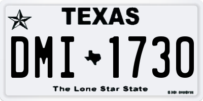 TX license plate DMI1730