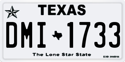 TX license plate DMI1733