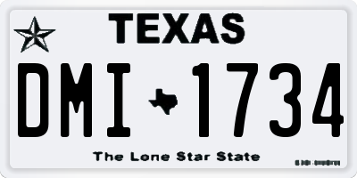 TX license plate DMI1734