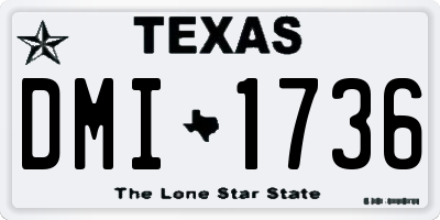 TX license plate DMI1736