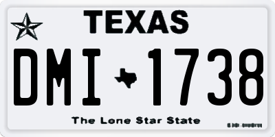 TX license plate DMI1738