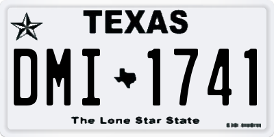 TX license plate DMI1741