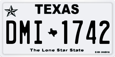 TX license plate DMI1742