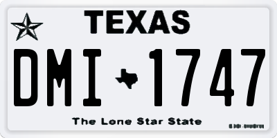 TX license plate DMI1747