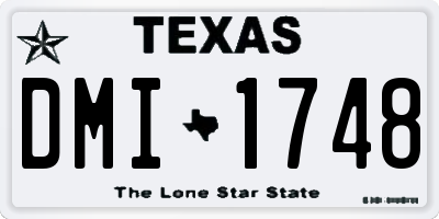 TX license plate DMI1748