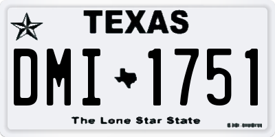 TX license plate DMI1751