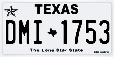 TX license plate DMI1753