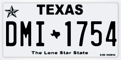 TX license plate DMI1754