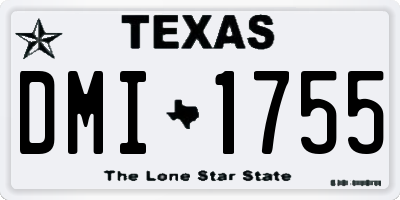 TX license plate DMI1755