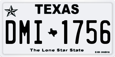 TX license plate DMI1756