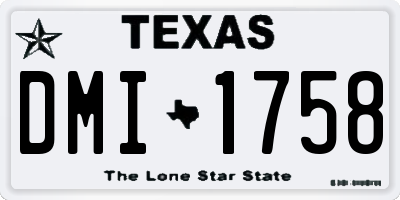 TX license plate DMI1758