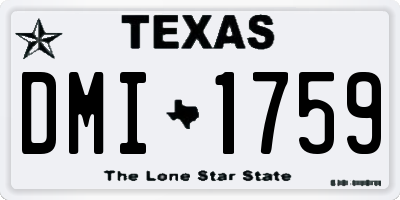 TX license plate DMI1759