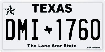 TX license plate DMI1760