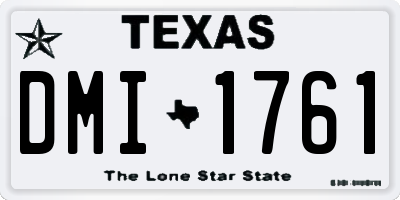 TX license plate DMI1761