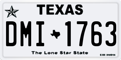 TX license plate DMI1763