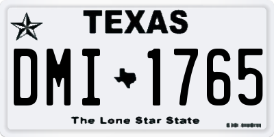 TX license plate DMI1765