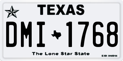 TX license plate DMI1768