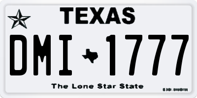 TX license plate DMI1777