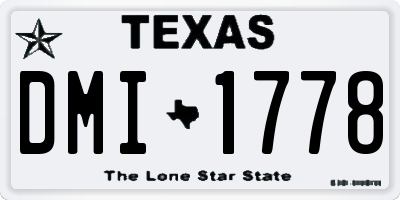 TX license plate DMI1778