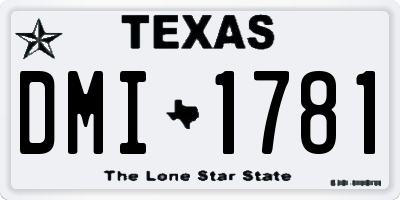 TX license plate DMI1781