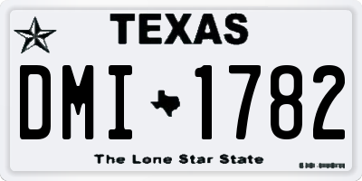 TX license plate DMI1782