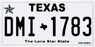 TX license plate DMI1783