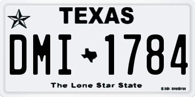 TX license plate DMI1784