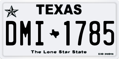 TX license plate DMI1785