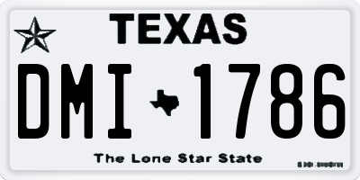 TX license plate DMI1786