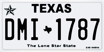 TX license plate DMI1787