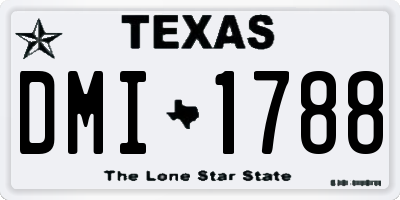 TX license plate DMI1788