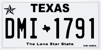 TX license plate DMI1791