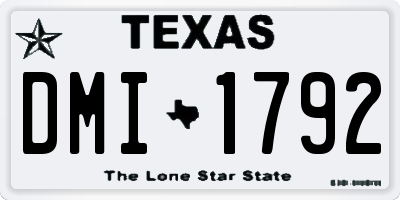 TX license plate DMI1792