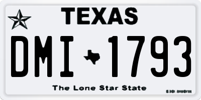 TX license plate DMI1793