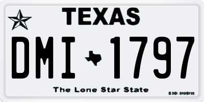 TX license plate DMI1797