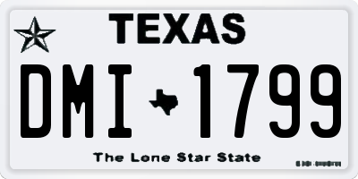 TX license plate DMI1799