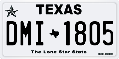 TX license plate DMI1805