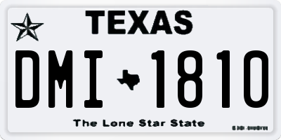 TX license plate DMI1810