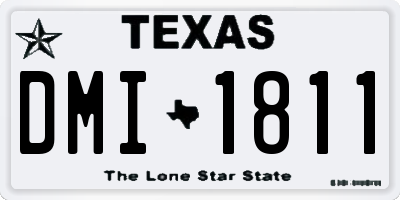 TX license plate DMI1811