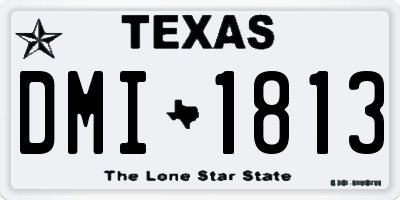 TX license plate DMI1813