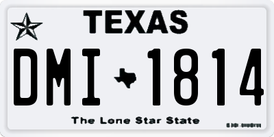 TX license plate DMI1814