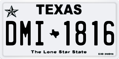 TX license plate DMI1816