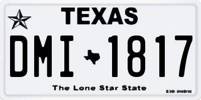 TX license plate DMI1817